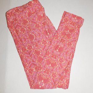 LuLaRoe Leggings TC Pink Flowers